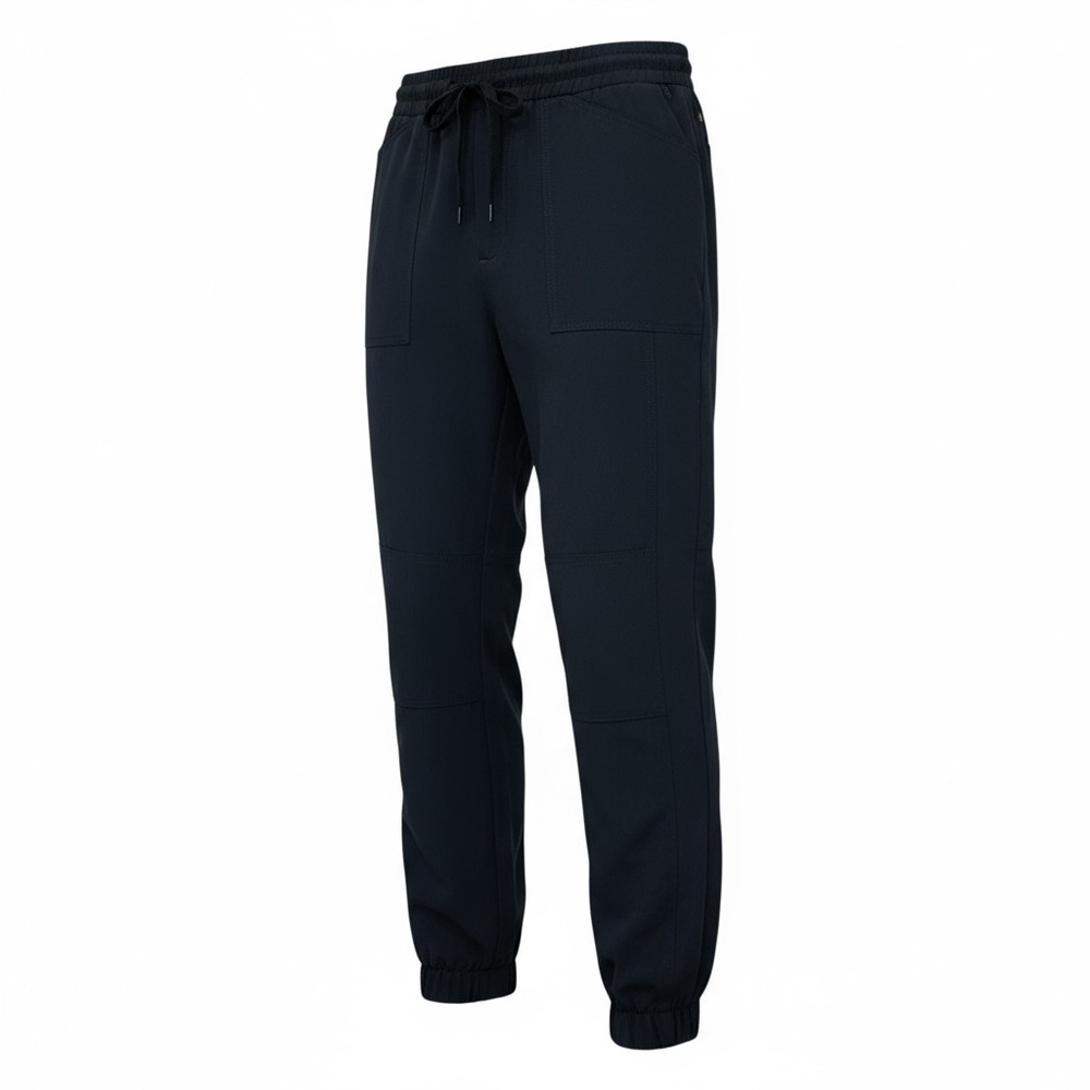 Black Jogger Pants elastic waist and ankle pockets medium banana Republic